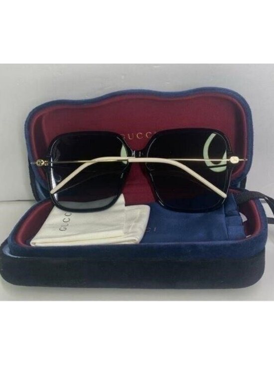 ?- New Authentic Gucci Grey Butterfly Ladies Sunglasses GG1267S 001 60 , descri main image 4